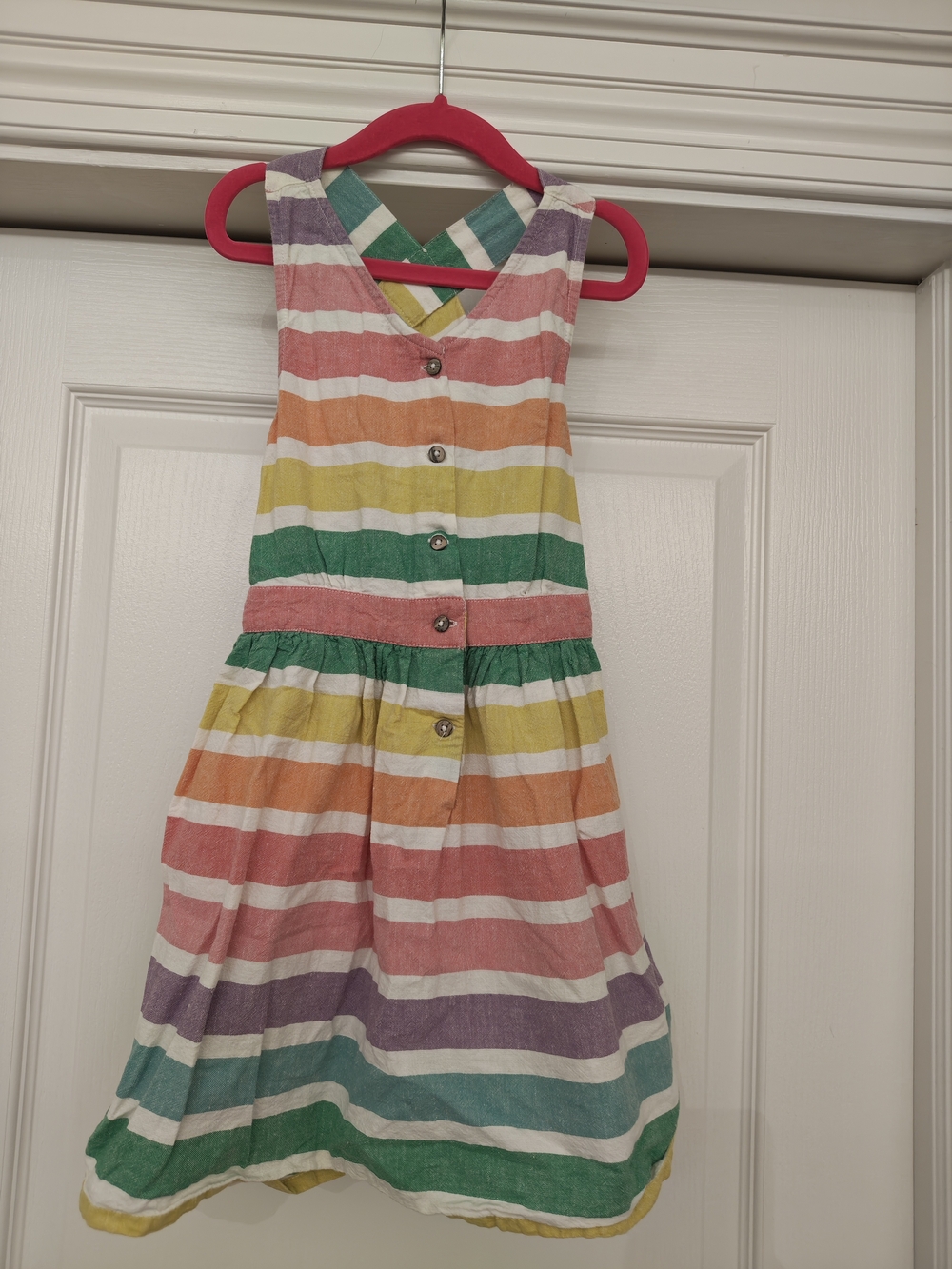 next Multicolor Striped Button-Front Sundress
